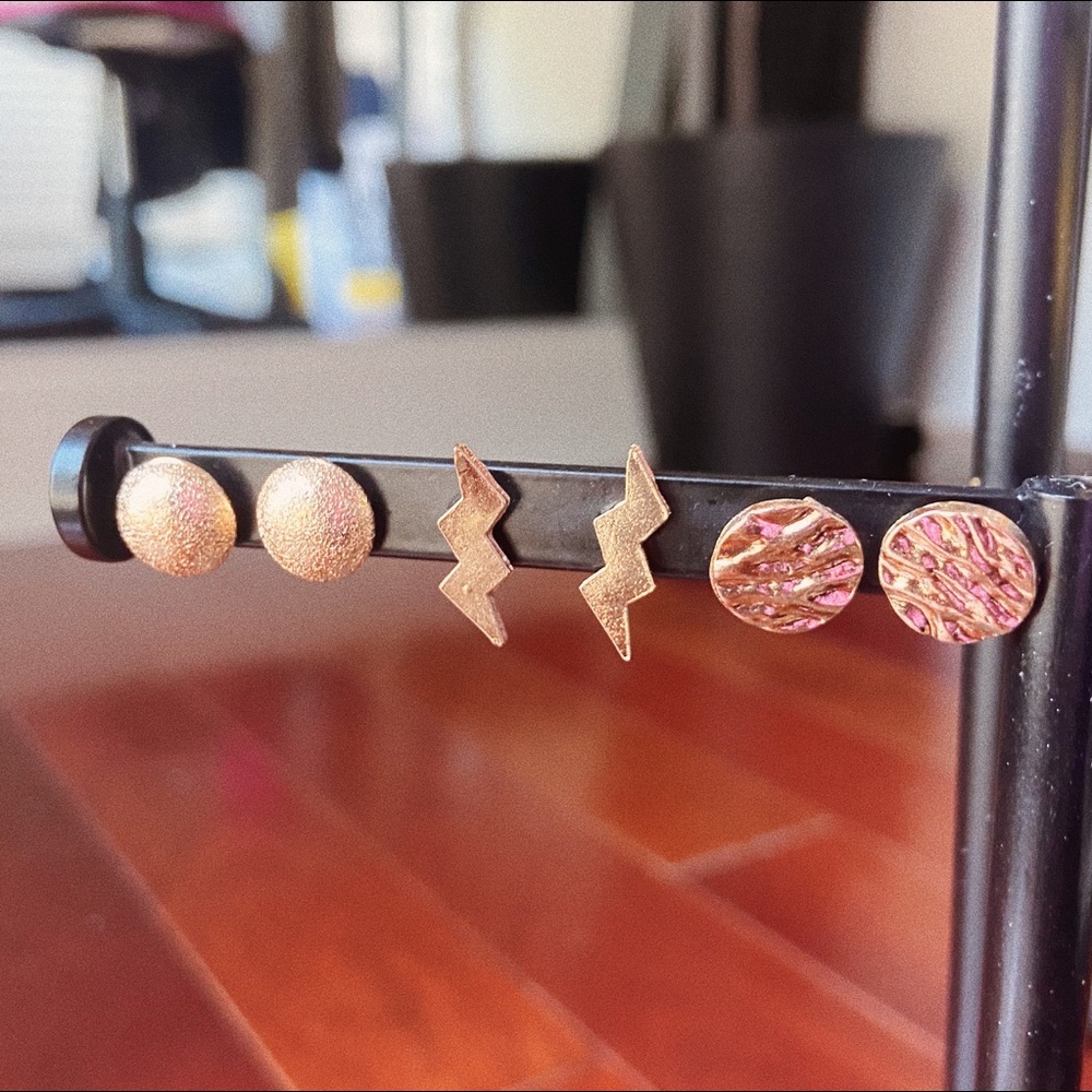 NEW • 3 Pack of Gold Studs